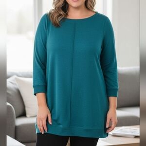 Chic Teal Tunic for Women Pit 26 L36